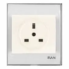 پریز برقbs-1363 ایران الکتریک سری ایران مدل ترنسپرنت رنگی