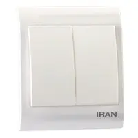 کلید دو پل ایران الکتریک سری ایران مدل کوبیسم بامیانی سفید