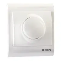کلید دیمر فن ایران الکتریک سری ایران مدل کوبیسم بامیانی سفید