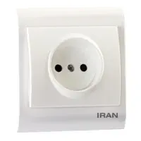 پریز برق ایران الکتریک سری ایران مدل کوبیسم بامیانی سفید