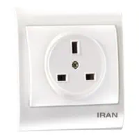 پریز برقbs-1363 ایران الکتریک سری ایران مدل کوبیسم بامیانی سفید