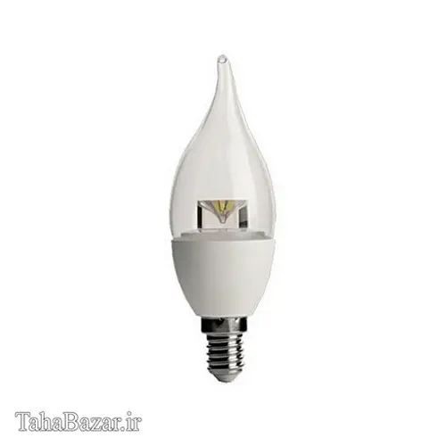لامپ LED شـمعی اشکی لنز استوانه ای شفاف 6 وات پارس شهاب مدل1