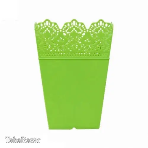 گلدان پلاستیکی مدل A3032 قطر دهنه دوازدهرنگ سبز چمنی