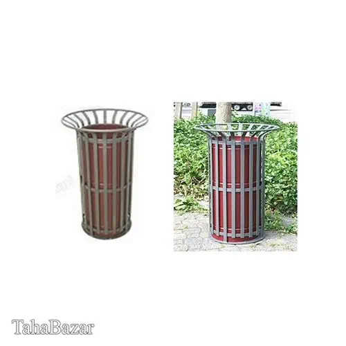 سطل زباله پارکی و محوطه ای ورق فلزی نورسا شید نویان کد1961

