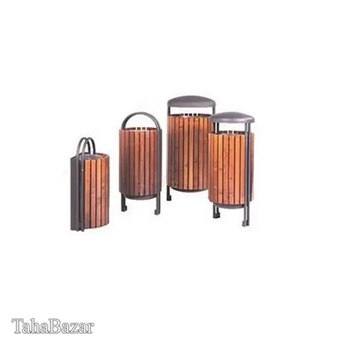 سطل زباله پارکی و محوطه ای ورق فلزی نورسا شید نویان کد1963

