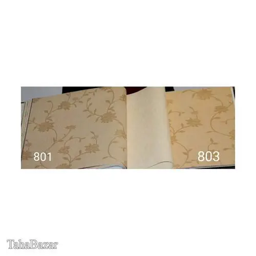 کاغذدیواری عرض 53 سانت طاهابازار کد 803 رنگ نسکافه‌ای تیره و روشن
