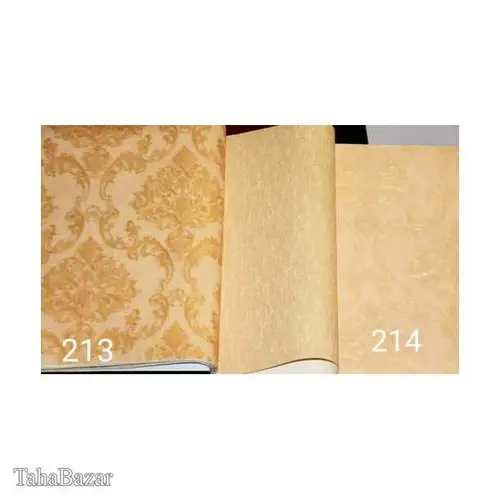 کاغذدیواری عرض 53 سانت طاهابازار کد 214 رنگ بژ