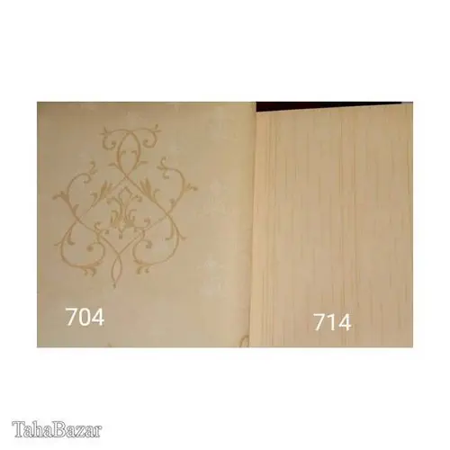 کاغذدیواری عرض 53 سانت طاهابازار کد 714 رنگ کالباسی و قهوه‌ای
