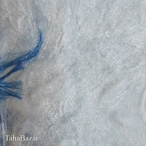 سلومیکس ابریشمی زمینه سفید سلومیکس کد 1079 رنگ سفید و آبی