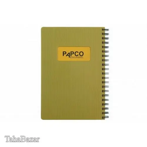 دفتر یادداشت شطرنجی متالیک 100 برگ زرد پاپکو