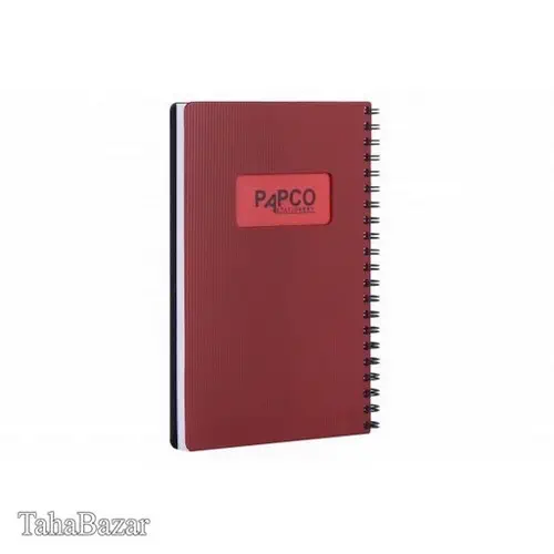 دفتر یادداشت شطرنجی متالیک 100 برگ قهوه ای پاپکو