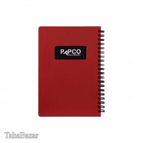 دفتر یادداشت شطرنجی متالیک 100 برگ قرمز پاپکو