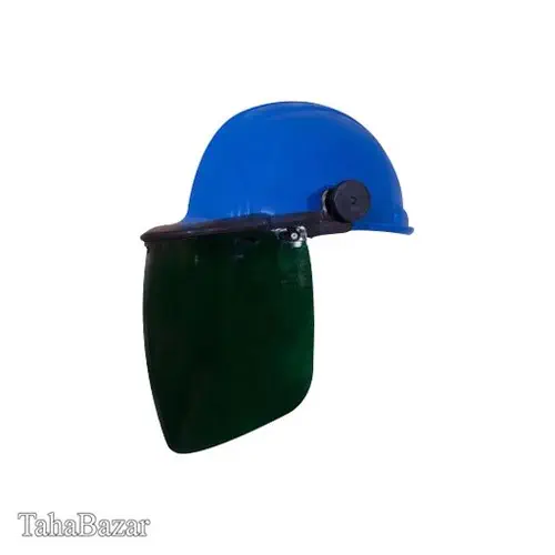کلاه ایمنی با شیلد رنگی طرح jsp ابزار ایمنی شهپر رنگ آبی