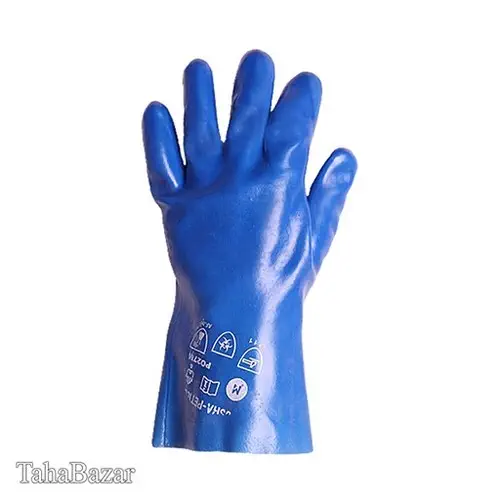 دستکش ضد حلال کوتاه آبی برند پوشا
