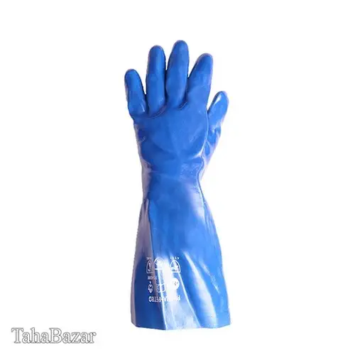 دستکش ضد حلال بلند آبی برند پوشا