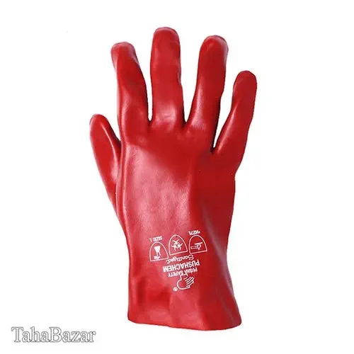 دستکش ضد اسید کوتاه برند پوشا قرمز