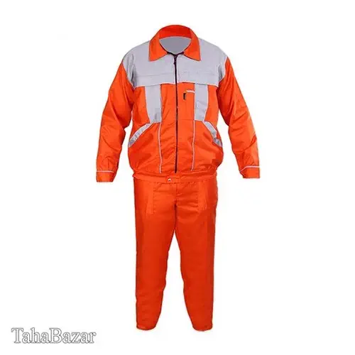 لباس کار یونکس آلفا استخوانی نارنجی سایز XL