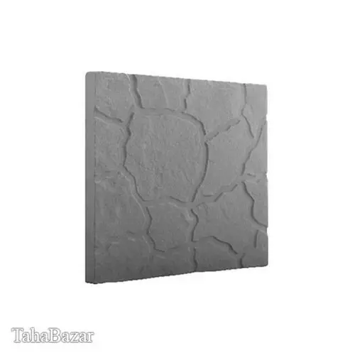 موزاییک پلیمری طرح سنگ فرش 40در40 سنگ مصنوعی سمنت پلاست طوسی