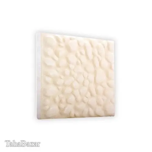 موزاییک پلیمری طرح قلوه ای 40در40 سنگ مصنوعی سمنت پلاست سفید