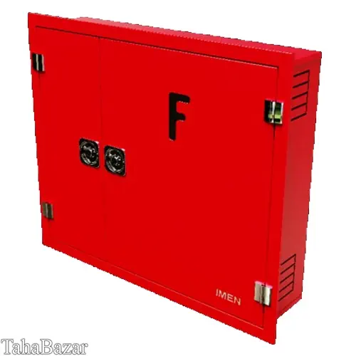 جعبه آتش نشانی دوقلو ایمن آتش مدل توکار قرمز