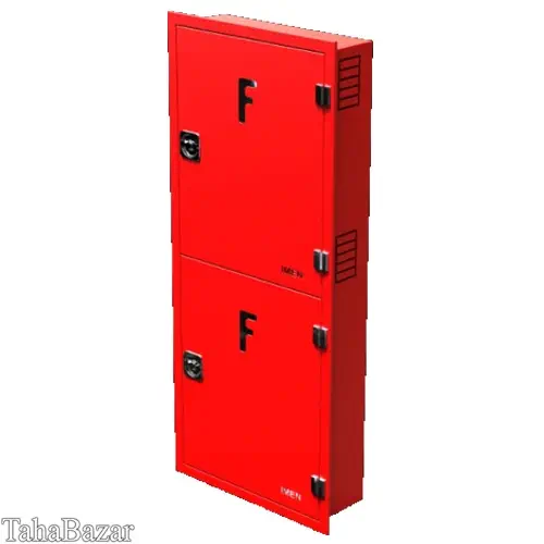 جعبه آتش نشانی دو طبقه ایمن آتش مدل توکار قرمز