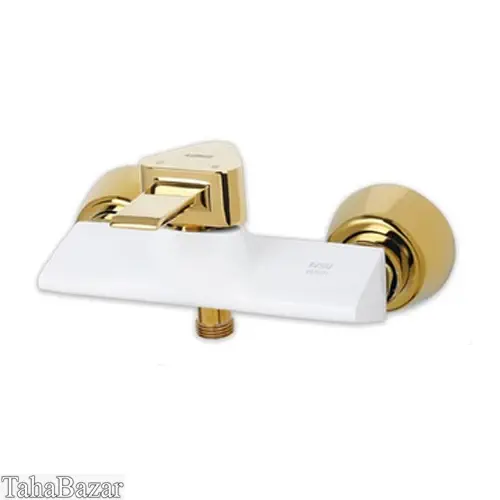 شیر حمام کسری مدل مهتاب سفید طلایی