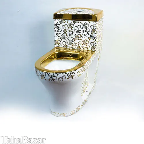 توالت فرنگی کوت ایران مدل chakame 519 سفید طلایی